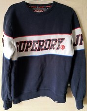 SUPERDRY SPORTS JPN 054 Sweatshirt Jacket Navy Blue White men's  SIZE MEDIUM