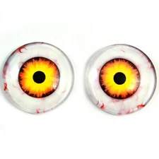 25mm Nightmare Clown Glass Eyes Scary Halloween Decorations or Art Doll Supplies