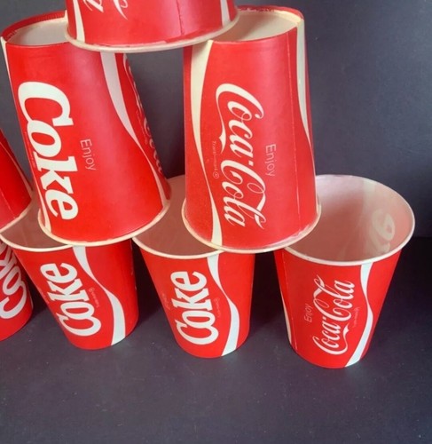 Coca Cola Coke Wax Paper Cups Vintage Soda Advertising Lot of 8 | eBay