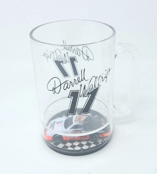 Taza de plástico Darell Waltrip de colección con base de coche de carreras diecast 17 CÓMO Foto 2 de 4