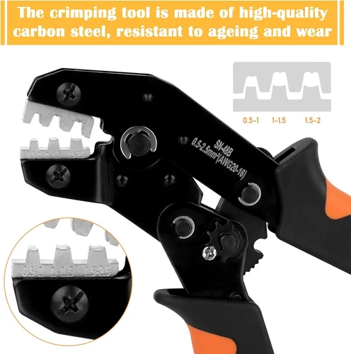 Pinza Crimpatrice Capicorda, 0.5-2.5 Mm² Set Pinza Crimpatrice Con 300 Pezzi Di - Foto 2 di 3