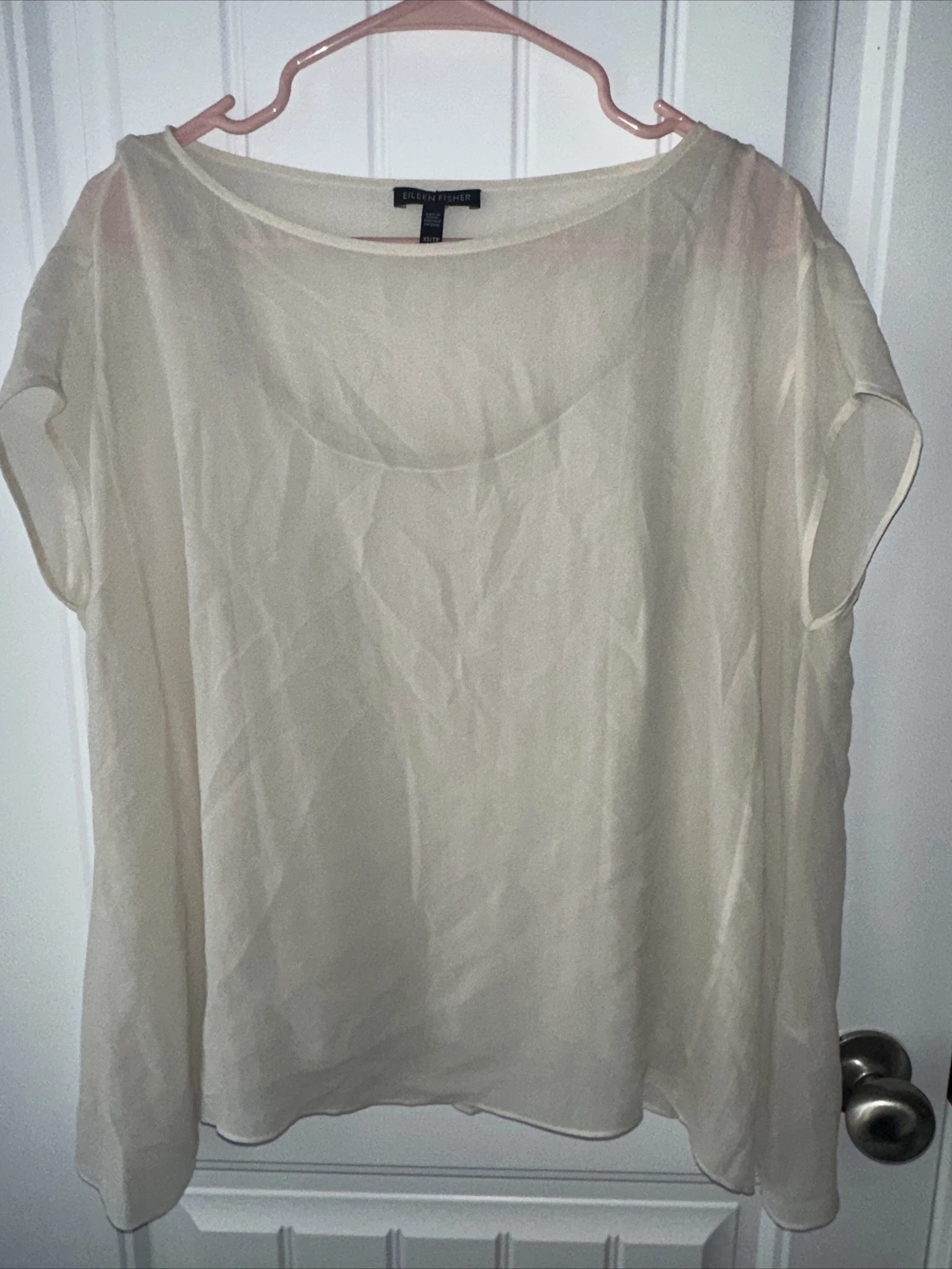 Eileen Fisher silk poncho top with Tencel tank