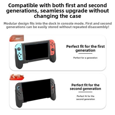 Für Switch 2 Konsole Ersatzgriff 2er Pack Ergonomisch Bequem Schwarz