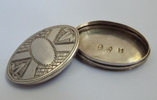 BEAUTIFUL EARLY ENGLISH ANTIQUE GEORGIAN 1809 SOLID STERLING SILVER PATCH BOX