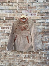 Vintage Leather Suede Mexican Cape Poncho BEAUTIFUL
