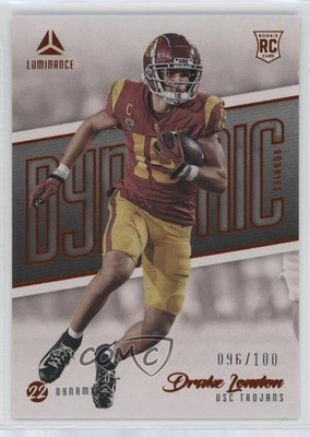 2022 Panini Luminance Dynamic Rookies Orange /100 Drake London #DYNR-DLO RC 0a3