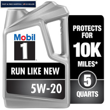 Mobil 1 Advanced Full Synthetic Motor Oil 5W-20, 5 Quart 5 Quart, Gray 37.51 per gallon