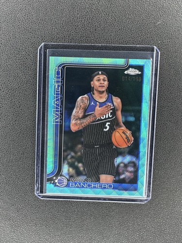 2026 Topps Chrome Update #5 Paolo Banchero Aqua wave /199 Orlando Magic