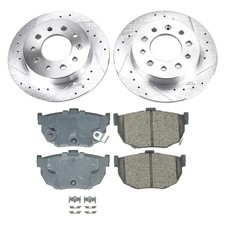 For Hyundai Tiburon 03-08 Callahan Brake Parts Drilled Slotted Rear Brake Kit