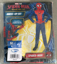 Marvel Spider-Man Jumpsuit  Mask Dress-Up 2pc set, Boy's Size M Jazwares