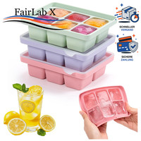 EiswüRfelform Silikon 3Er Set Bpa-Frei 6-Fach GroßE EiswüRfel FüR GeträNke