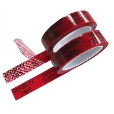 2 Rolls Total Transfer Tamper Proof Security Tape Red 2 Mil 1 Inch x 55 YD