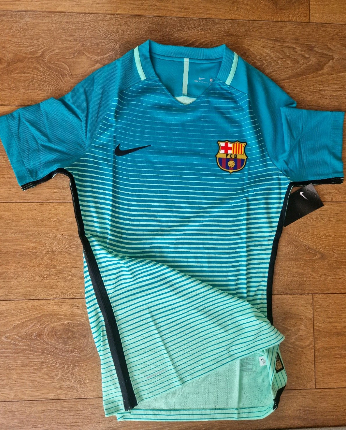FC BARCELONA 2016 17 Home Shirt Soccer Jersey Top Player Issue Nike Aeroswift M