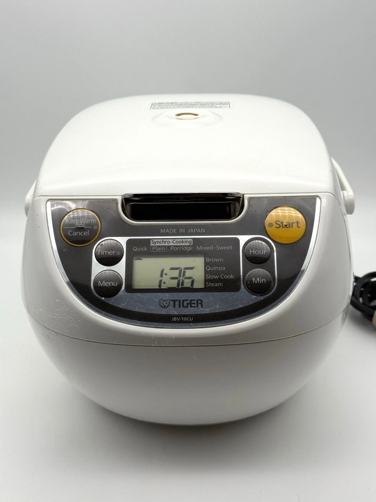 Tiger JBV-10CU Microcomputer 5.5 Cup Rice Cooker Warmer Steamer Made in Japan