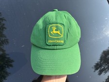 Vintage John Deere K Products Hat Green Snap Back Baseball Cap Youth Boys Kids