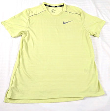 Nike Men's Dri-Fit Miler Running T-Shirt Size M Medium Yellow