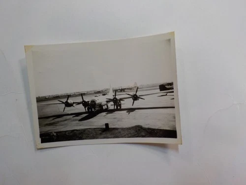 WW2 Photo Military Aircraft 4 Propellers Photograph Image WW II Militaria WWII
