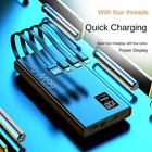 66W Power Bank Fast Charger Portable External Battery USB PD 20W 4Cable 20000mAh