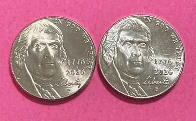 2026 P&D  Jefferson Nickel - Uncirculated - Free Shipping