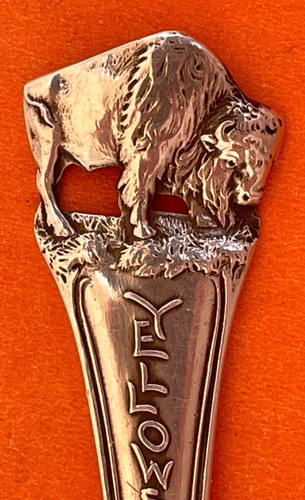 Ancien Fanion Montana – Yellowstone – Homme Grotte – Souvenir De Collection