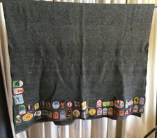 Vintage 70's-90's Girl Guide Camp Blanket/Poncho Sections. Badges & Patches.