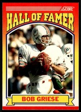 1990 Score Bob Griese Miami Dolphins #601