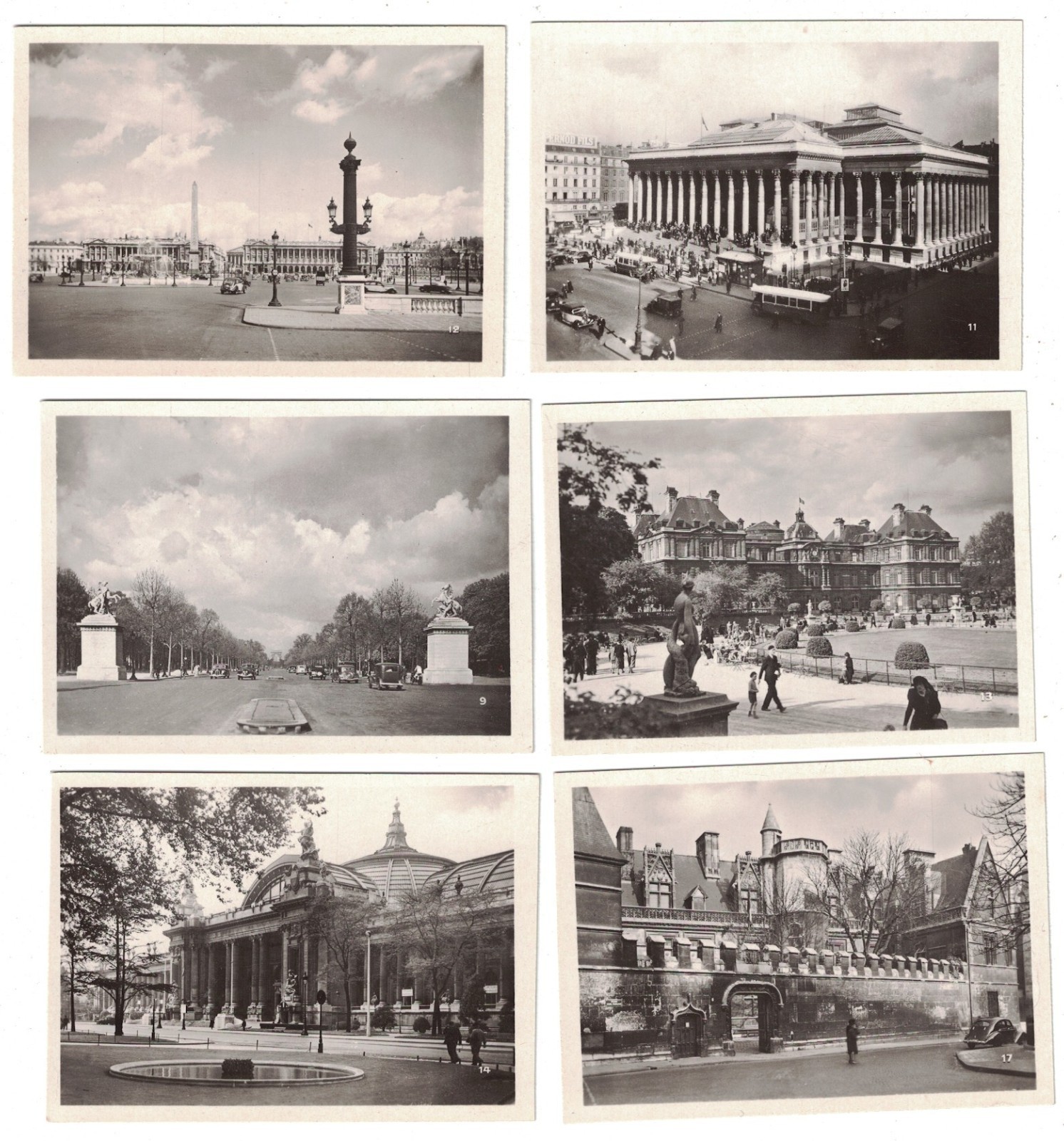 ANTIQUE PARIS FRANCE 20 MINI PHOTOGRAPHS BY GUY POSTCARD FOLDER/HOLDER NICE