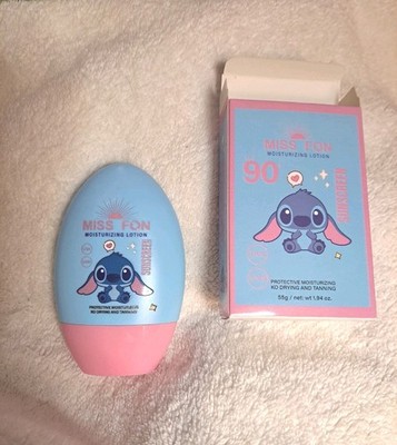 Miss Fon Moisturizing Face Sunscreen 2 Pack 90 SPF Kids Stitch Design NEW N Box 