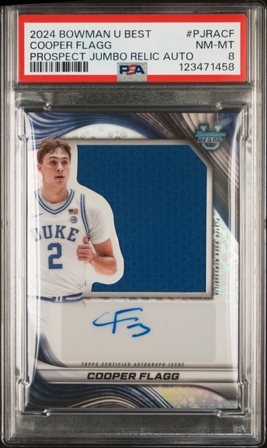Cooper Flagg 2024 Bowman Bowman University Chrome Prospect Autographs