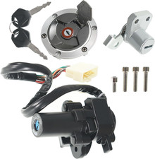 Motorcycle Ignition Switch Lock Key Fuel Cap Alloy