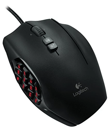 Logitech G600 MMO Gaming Mouse  RGB Backlit  20 Programmable Buttons  Black - Image 3 of 4