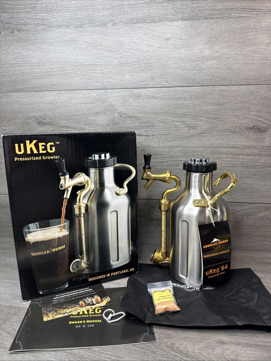 【美品】GROWRERWEREKS UKEG64 グロウラー ステンレス GrowlerWerks uKeg 64oz Stainless Steel Pressurized Beer Growler