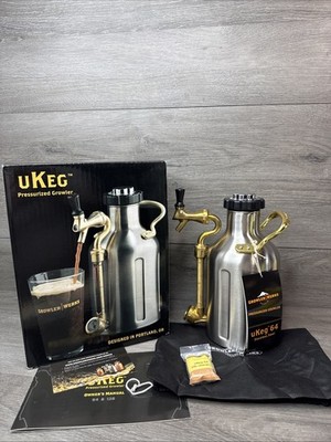 GrowlerWerks uKeg 64oz Stainless Steel Pressurized Beer Growler