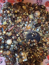 Joblot of Brown/Bronze/Gold Mix Colour Beads Jewellery Making Craft Supplies 