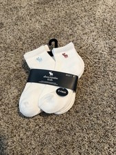 Abercrombie NWT Kids 6 Pack Cushioned Quarter Socks - Youth Size 7-9