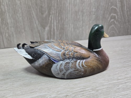 Vintage signierte JULES A. BOUILLET, JAB, dekorative "HOLZ" Ente Köder Figur 6 Zoll - Bild 2 von 8