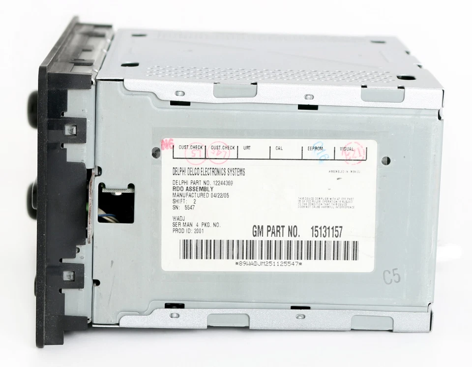 Camión Chevy GMC 2003-2008 radio AM FM con música Bluetooth OEM 15131157 Foto 4 de 4