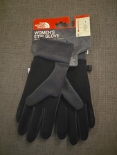 NWT North Face TNF Fleece ETIP Gloves Black Women's Large L 45 MSRP
