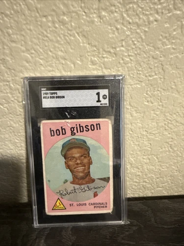 1959 Topps - High # Bob Gibson #514 (RC) Writing On Back
