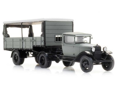 Artitec 10.458 H0 LKW Ford Model AA mit Sattelauflieger