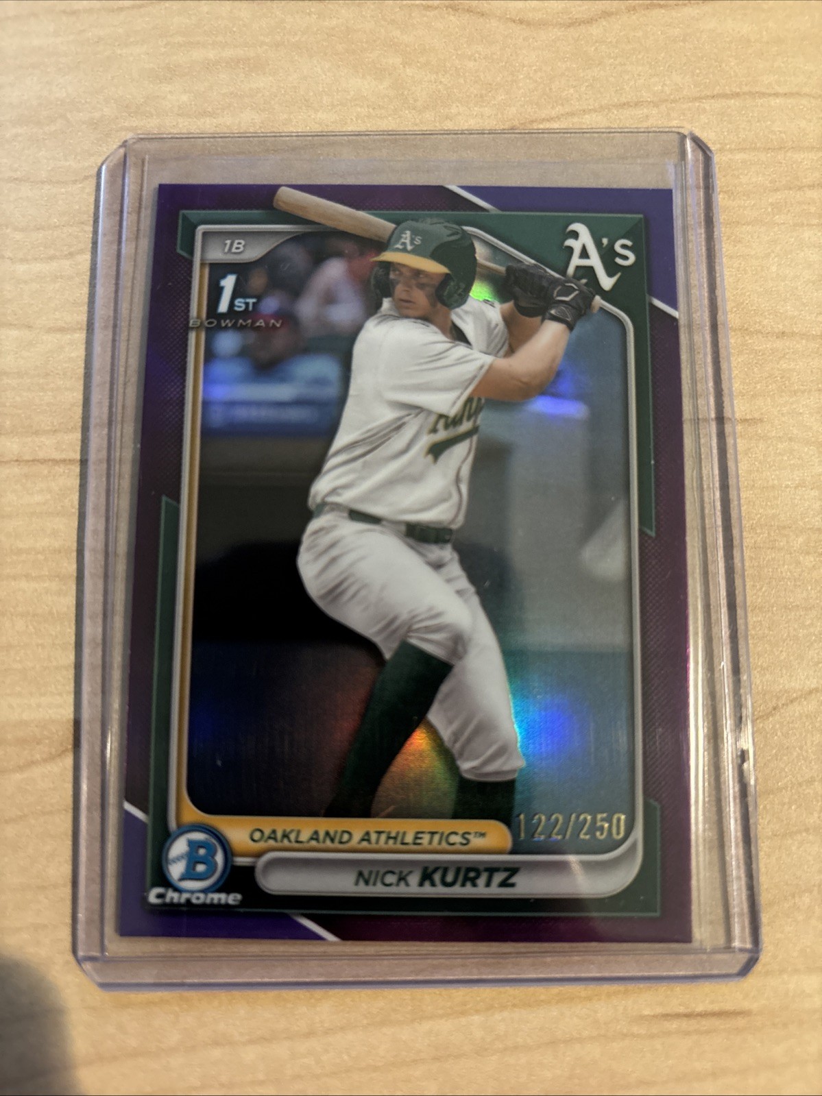 2024 Bowman Draft - Chrome Nick Kurtz #BDC-56 Purple Refractor /250 (RC)