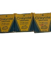 Vintage Crayola Crayons 60s Or 70s Box Of 8 Primary Jumbo Crayons. Gently Use