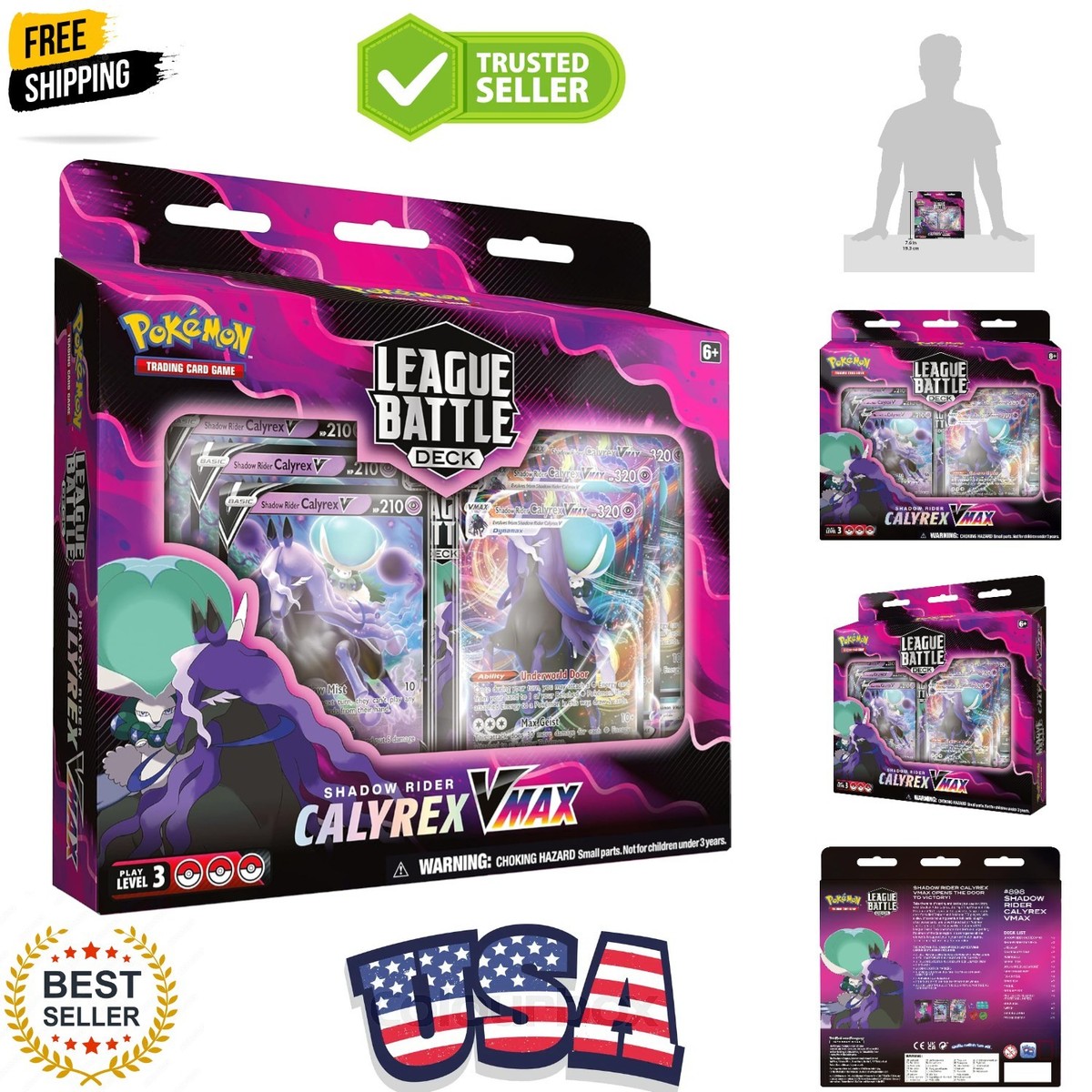 pokemon trading card game calyrex vmax league battle deck Amazon.com: Pokémon TCG: Shadow Rider Calyrex VMAX League Battle Deck (60  Cards Ready to Play Deck, 3 Foil V Cards & 3 Foil VMAX Cards) : Toys & Games