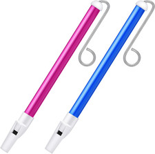 2-Pack Slide Whistles for Adults and Kids in Blue and Purple Colors