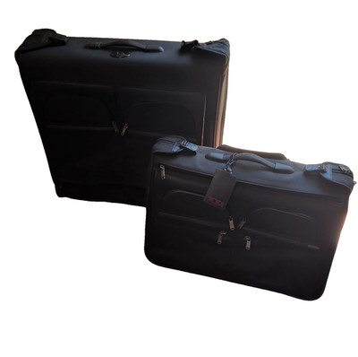 Lot of 2 Tumi Large + Carry On Garment Extended Trip Bag 2 Wheel - Black