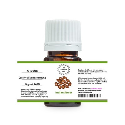 INDIAN STREET CASTOR PURE THERAPEUTIC GRADE ESSENTIAL OIL 3ML TO 100ML
