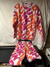 2021 Dunkin' Donuts Pattern All Over Logo Sweatshirt And Pants Size: S