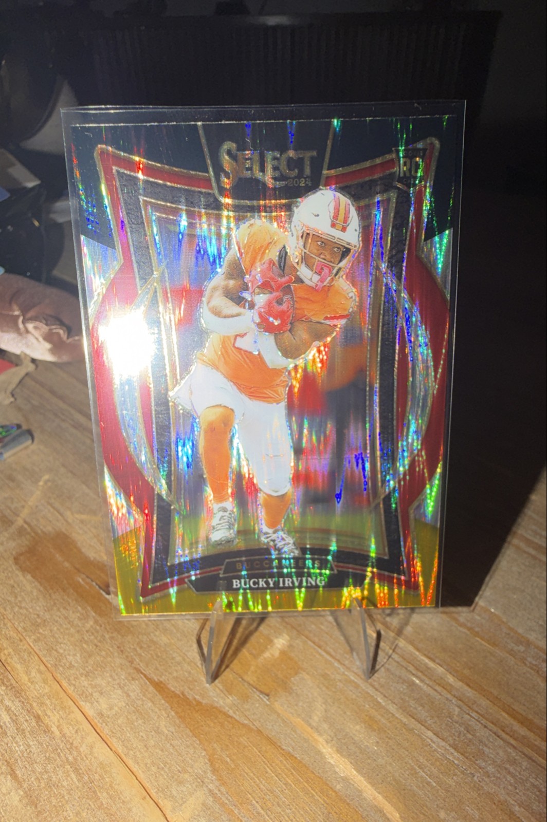 2024 Panini Select - Concourse Bucky Irving #4 Black & Gold Shock Prizm (RC)