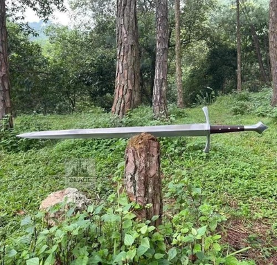 #ad Custom Handmade Carbon Steel Blade Tactical Viking Sword Hunting Sword Camping $149.99