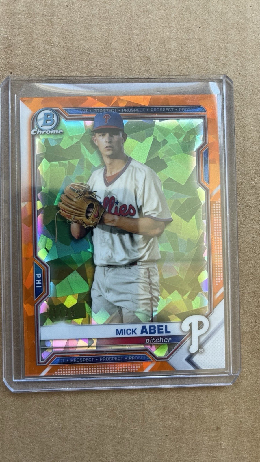 2021 Bowman Chrome Draft Sapphire Edition - Mick Abel #BDC-72 Orange /25 (RC)